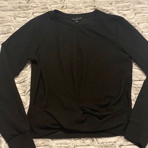 Black Knot Front Sweater